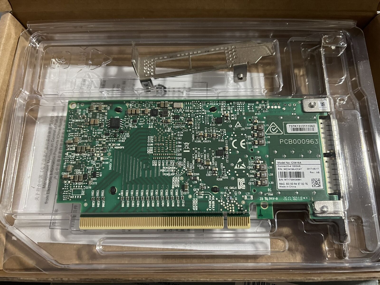 Placa de rede adaptador PCIe M - 100Gbe Qsfp28 Network Card avaliação e preço